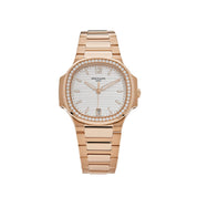 Patek Philippe Nautilus 7118/1200R-001 'Ladies' Rose Gold Silver Dial Diamond Bezel (2026)