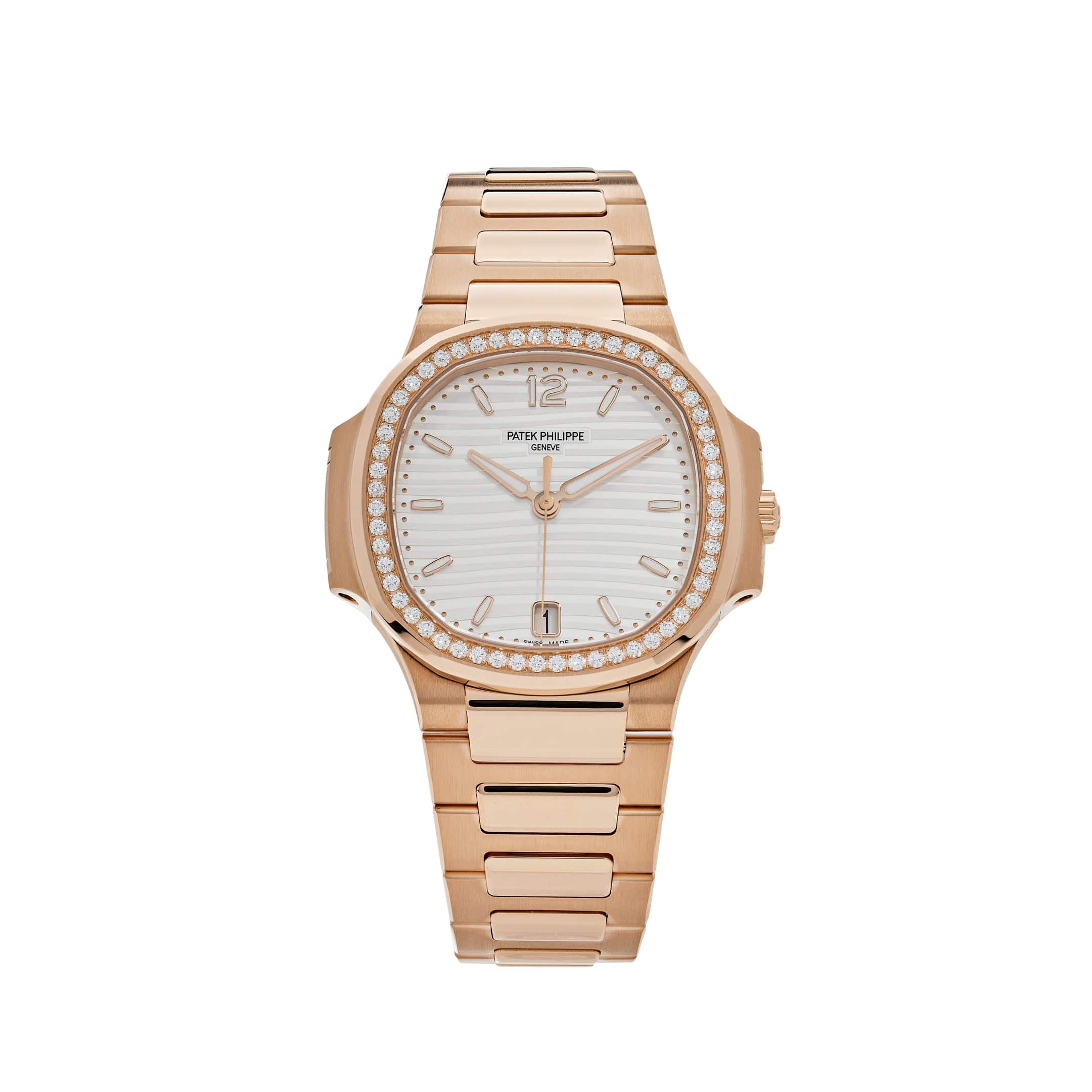 Patek Philippe Nautilus 7118/1200R-001 'Ladies' Rose Gold Silver Dial Diamond Bezel (2026)