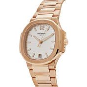 Patek Philippe Nautilus 7118/1R-001 Ladies Automatic Rose Gold Silvery Opaline Dial (2024)