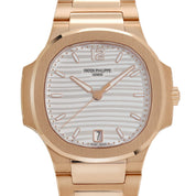 Patek Philippe Nautilus 7118/1R-001 'Ladies' Automatic Rose Gold Silvery Opaline Dial