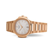 Patek Philippe Nautilus 7118/1R-001 'Ladies' Automatic Rose Gold Silvery Opaline Dial