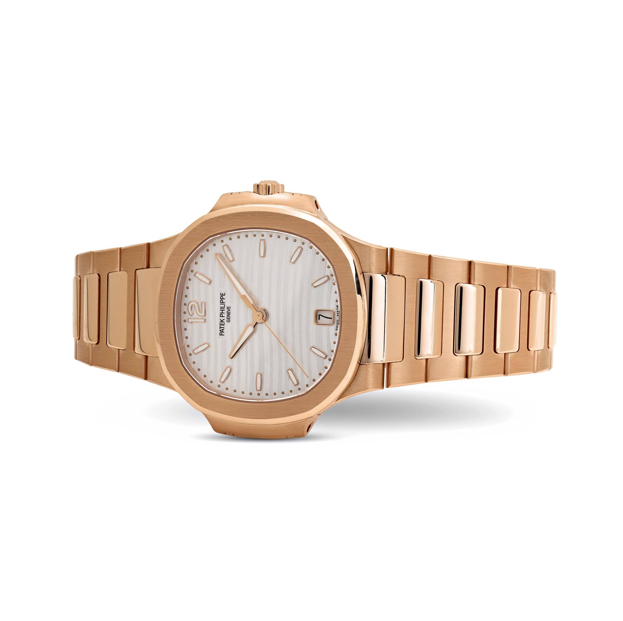 Patek Philippe Nautilus 7118/1R-001 'Ladies' Automatic Rose Gold Silvery Opaline Dial