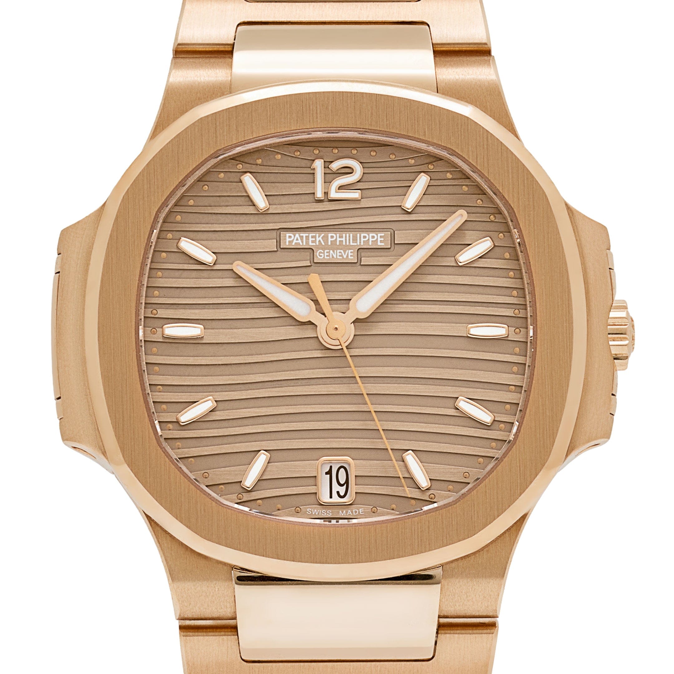 Patek Philippe Nautilus 7118/1R-010 'Ladies' Rose Gold Champagne Golden Dial