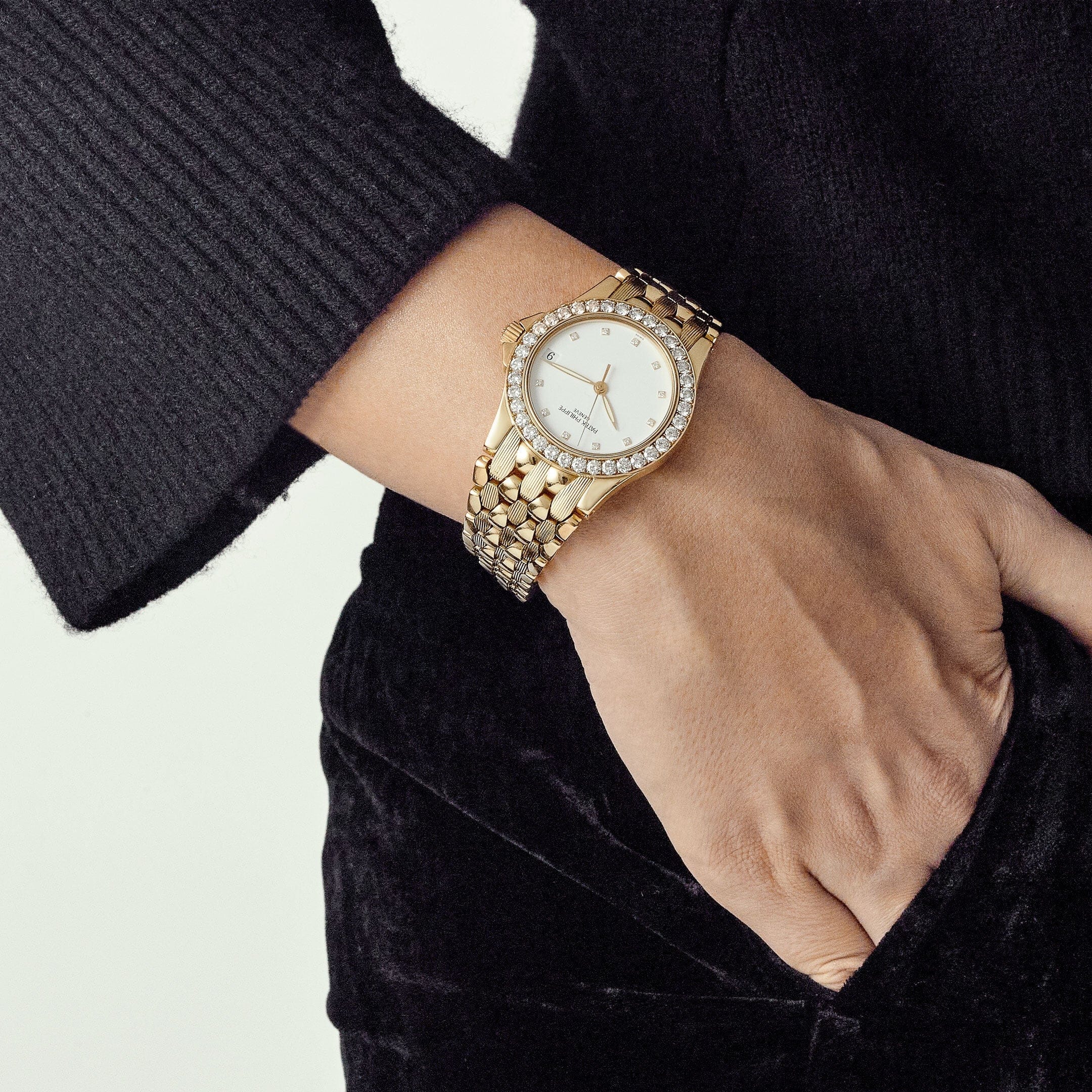 Patek Philippe Neptune 5081/10J-001 Yellow Gold White Diamond Dial Diamond Bezel (2000)