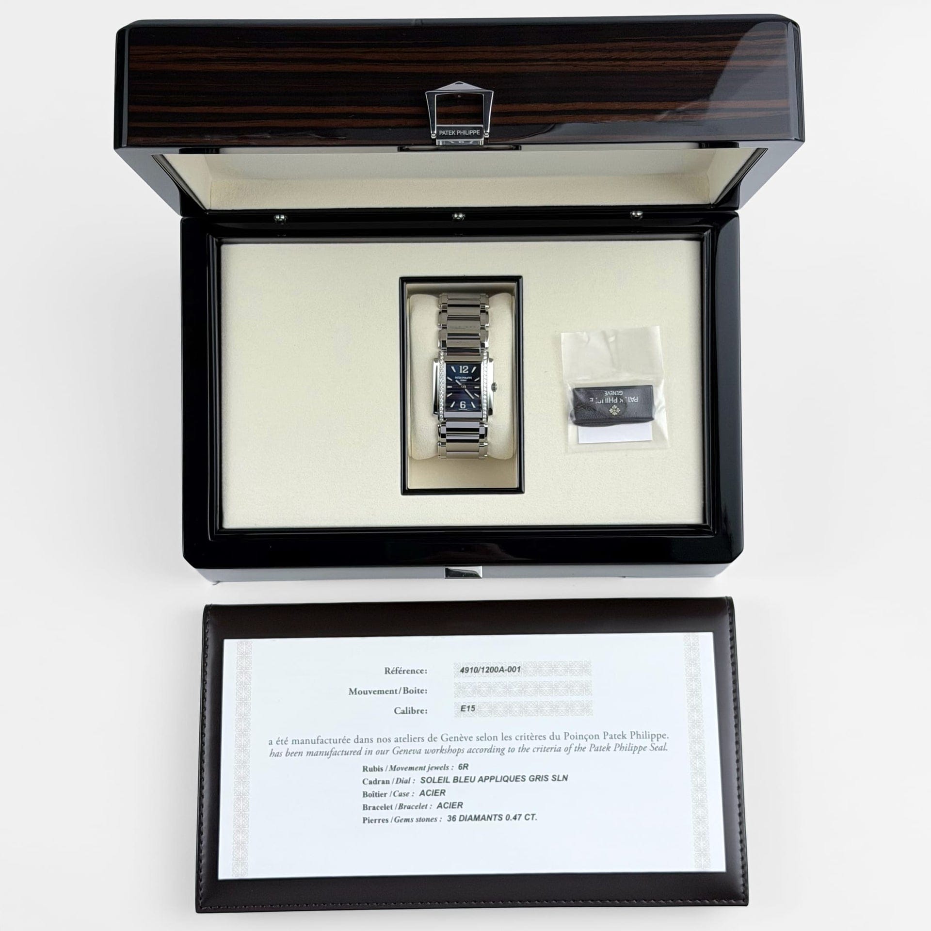 Patek Philippe Twenty-4 4910/1200A-001 'Ladies' Stainless Steel Blue Dial Diamond Bezel Quartz (2026)