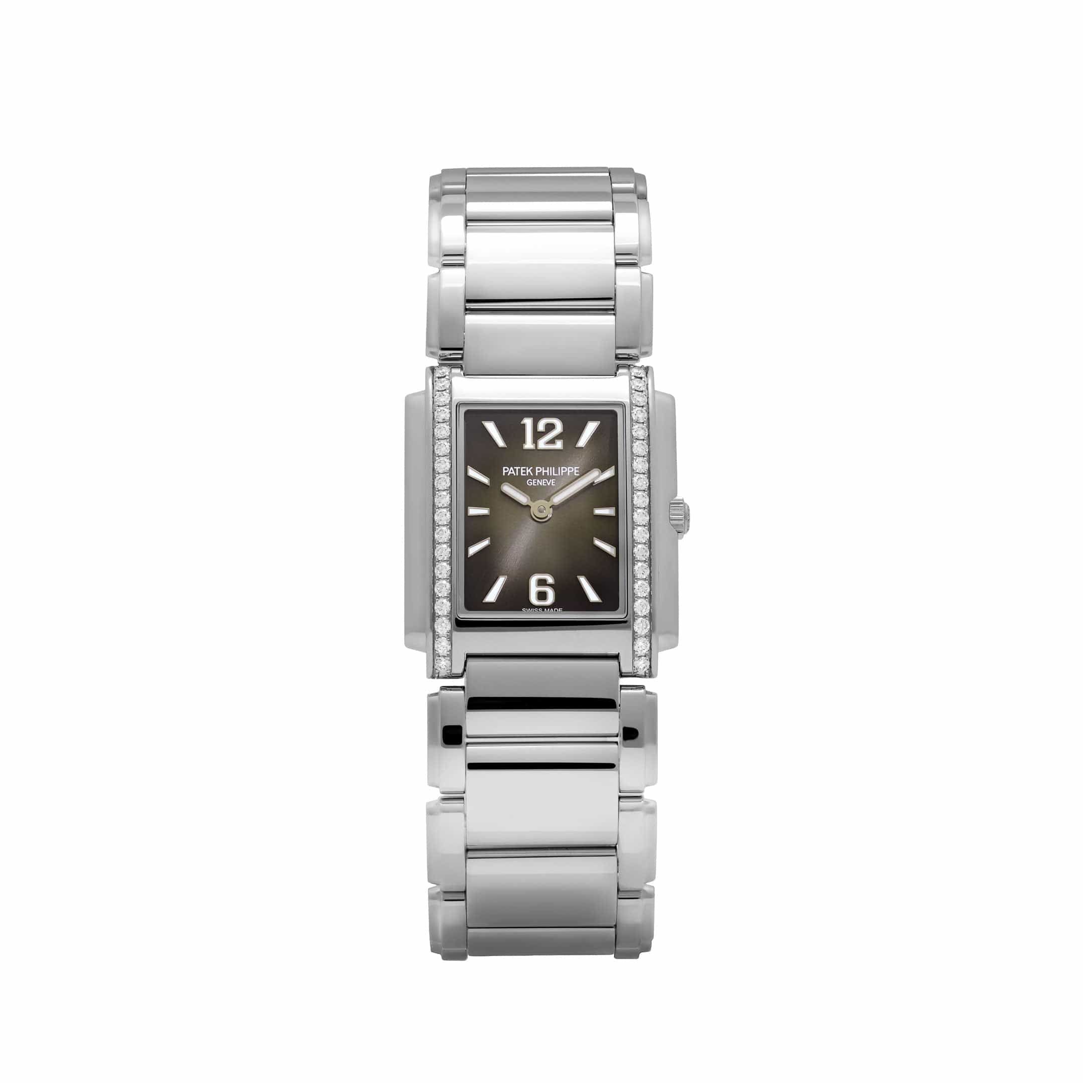 1200A-010 'Ladies' Stainless Steel Gray Dial Diamond Bezel Quartz (2024)