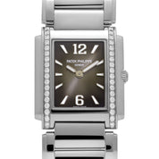 Patek Philippe Twenty-4 4910/1200A-010 'Ladies' Stainless Steel Gray Dial Diamond Bezel Quartz
