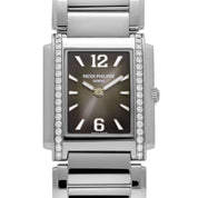 Patek Philippe Twenty-4 4910/1200A-010 'Ladies' Stainless Steel Gray Dial Diamond Bezel Quartz