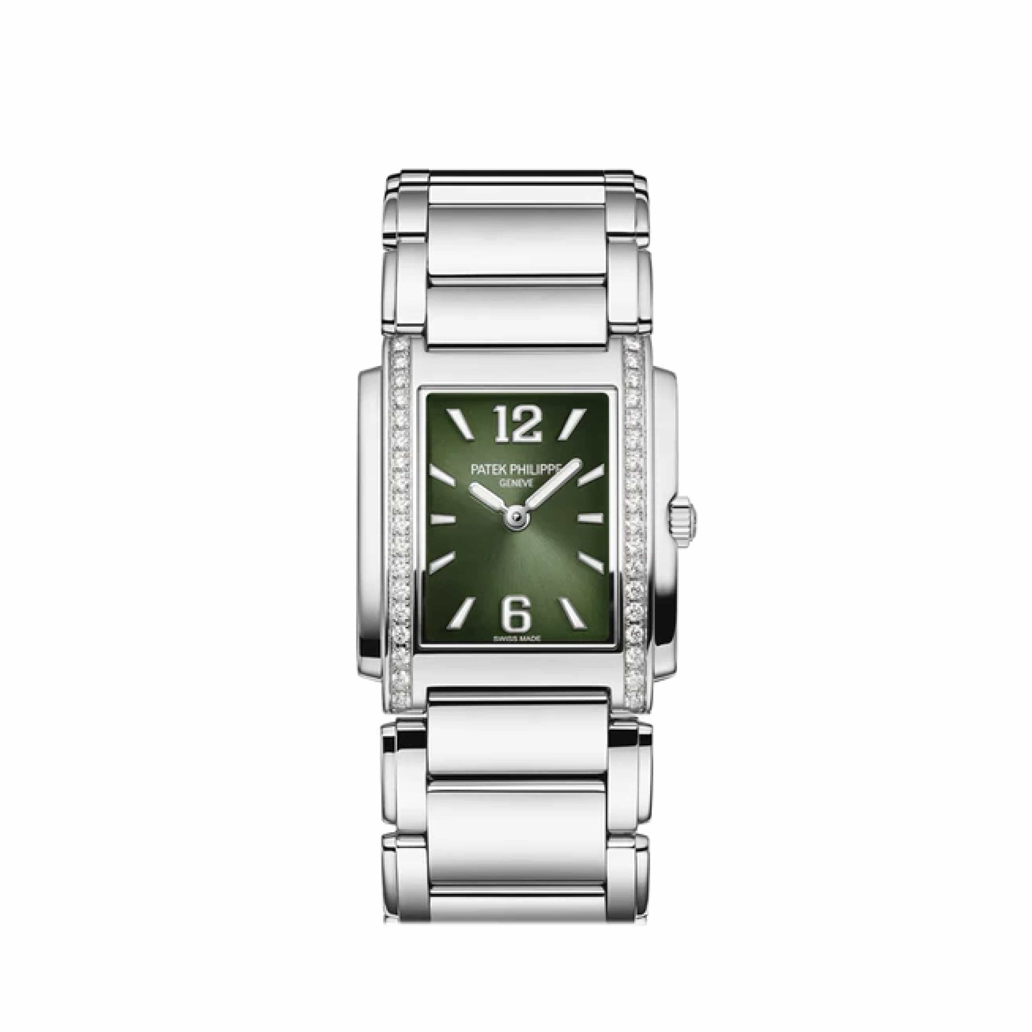 1200A-011 'Ladies' Quartz Stainless Steel Green Diamond Dial