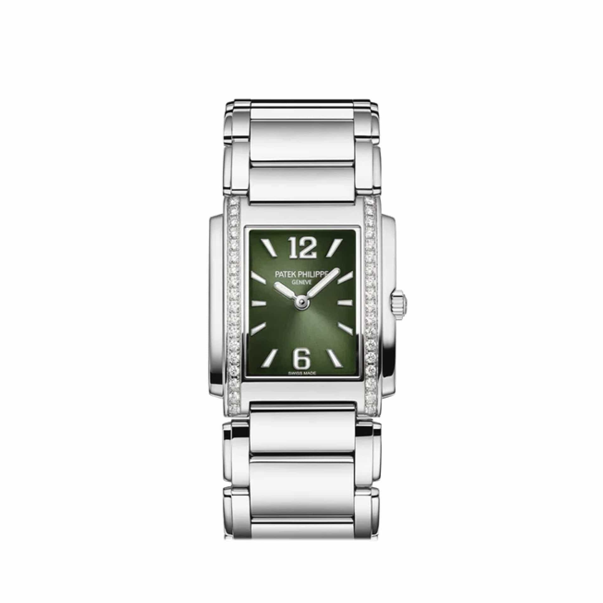 1200A-011 'Ladies' Quartz Stainless Steel Green Diamond Dial