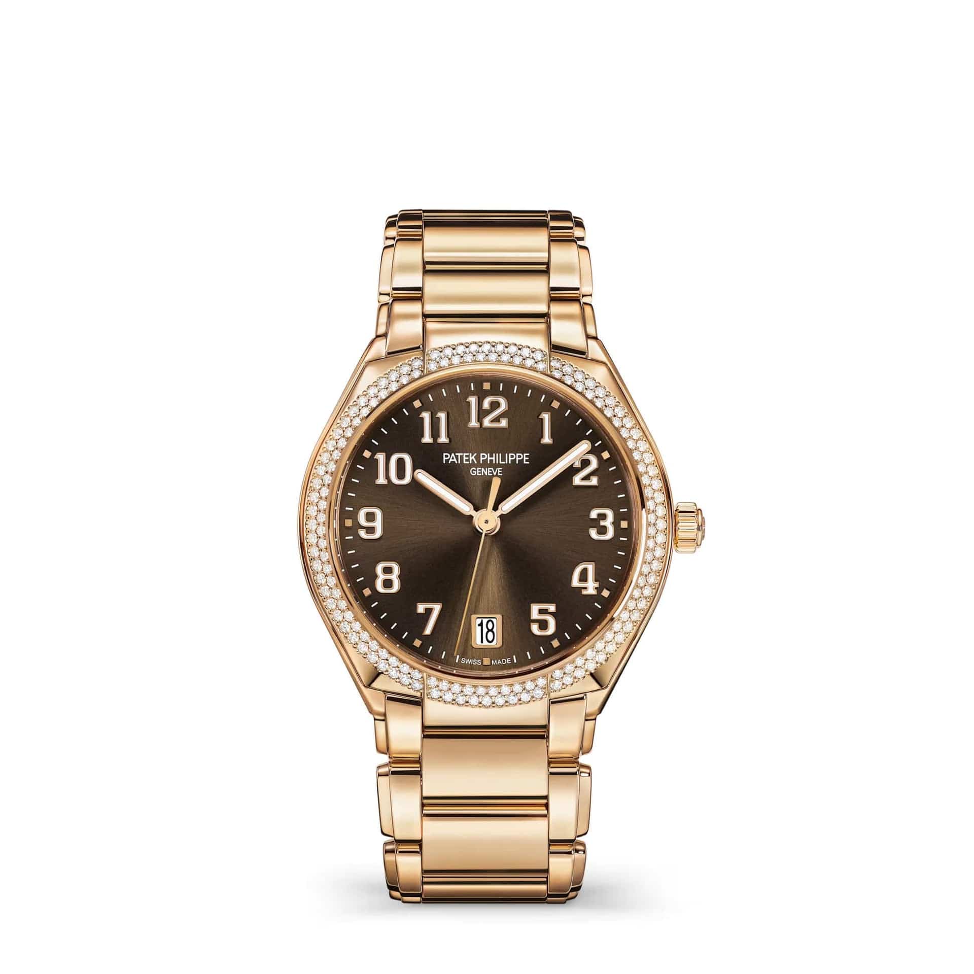 Patek Philippe Twenty~4 Automatic 7300/1200R-001 Rose Gold Brown Dial Diamond Bezel (2026)