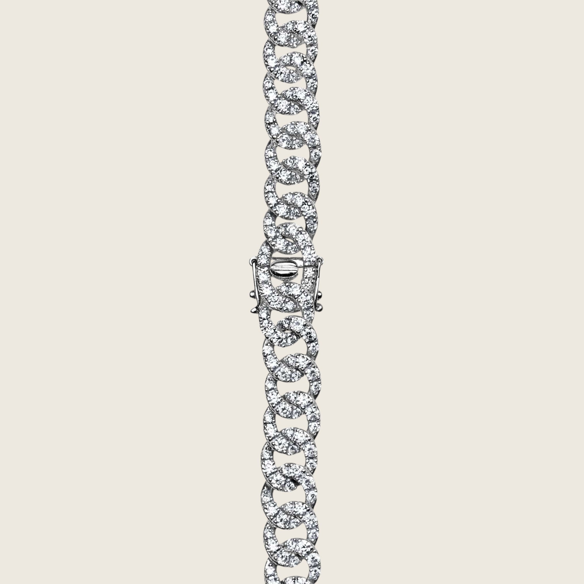 Pavé Diamond White Gold Chain Link Necklace