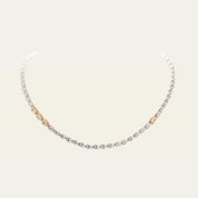 Pear-Shaped Diamond Riviera Tennis Necklace with Yellow Diamonds