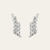 Pear-Shaped Diamond Wing Ear Climbers