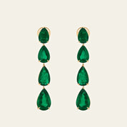 Pear-Shaped Emerald Drop Earrings