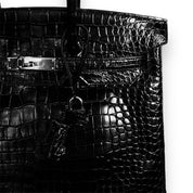 Hermès Birkin 35 Noir Crocodile Palladium Hardware