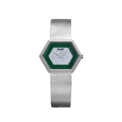 Piaget 9557B2 Hexagon White Gold Malachite Diamond Dial