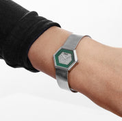 Piaget 9557B2 Hexagon White Gold Malachite Diamond Dial