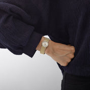 Piaget Dancer Traditional P10340 'Ladies' Yellow Gold Silver Diamond Dial Diamond Bezel Quartz