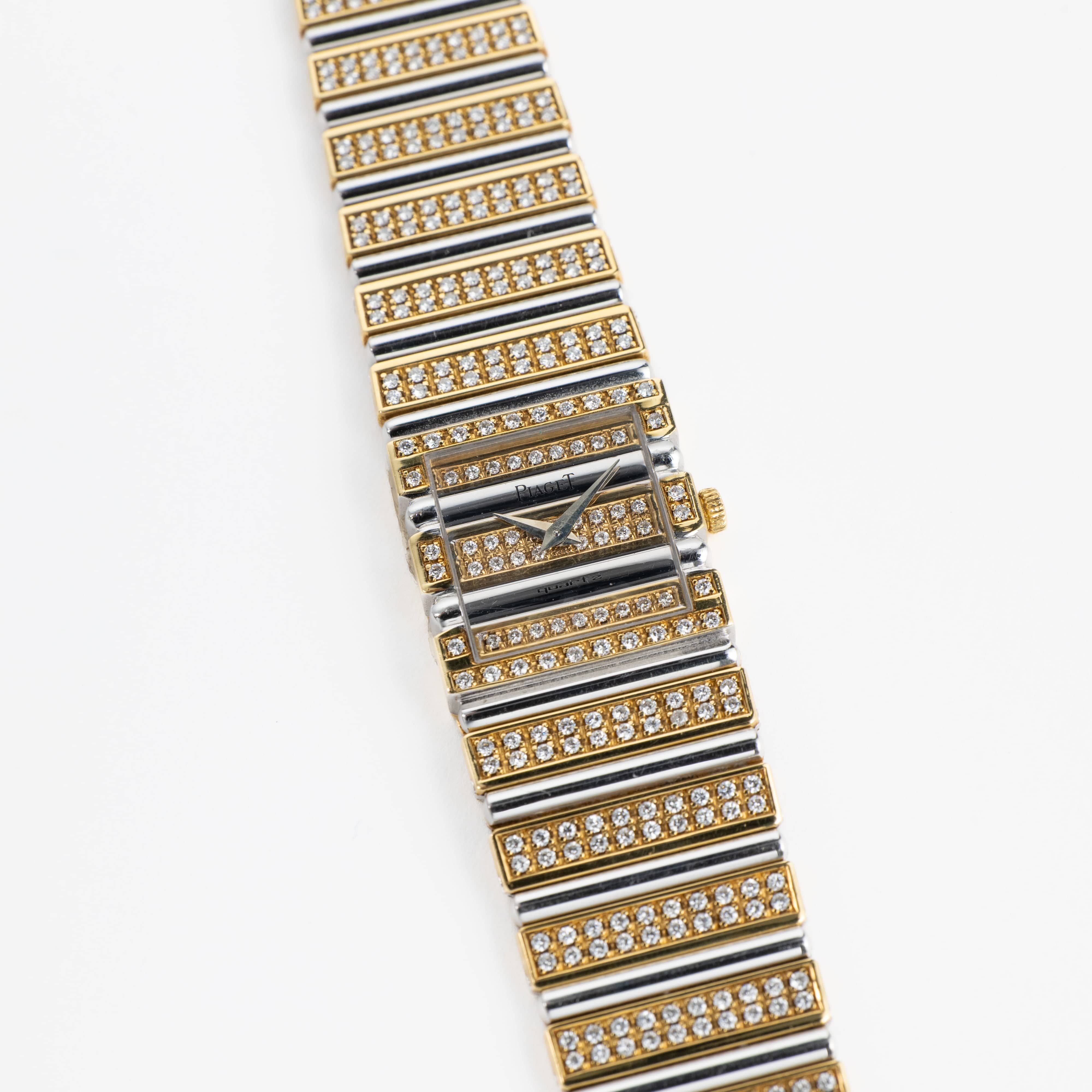 Piaget Polo 813C725 Yellow Gold White Gold Diamonds Quartz