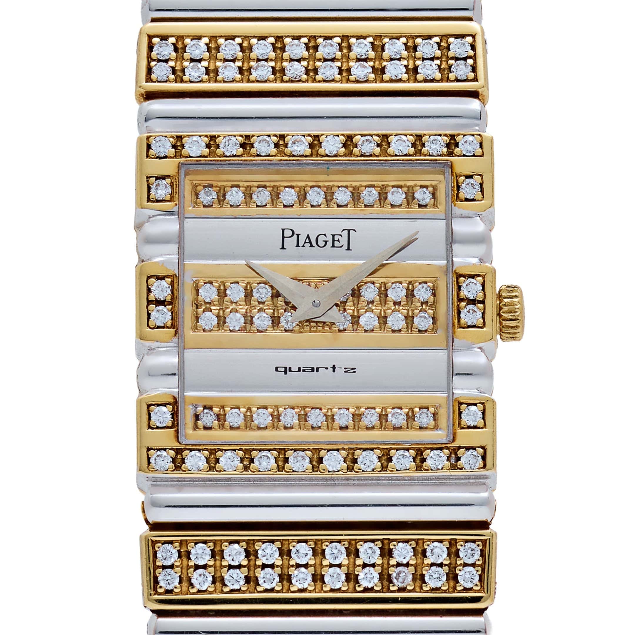 Piaget Polo 813C725 Yellow Gold White Gold Diamonds Quartz