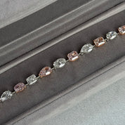 Pink and White Diamond Bracelet