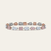 Pink and White Diamond Bracelet