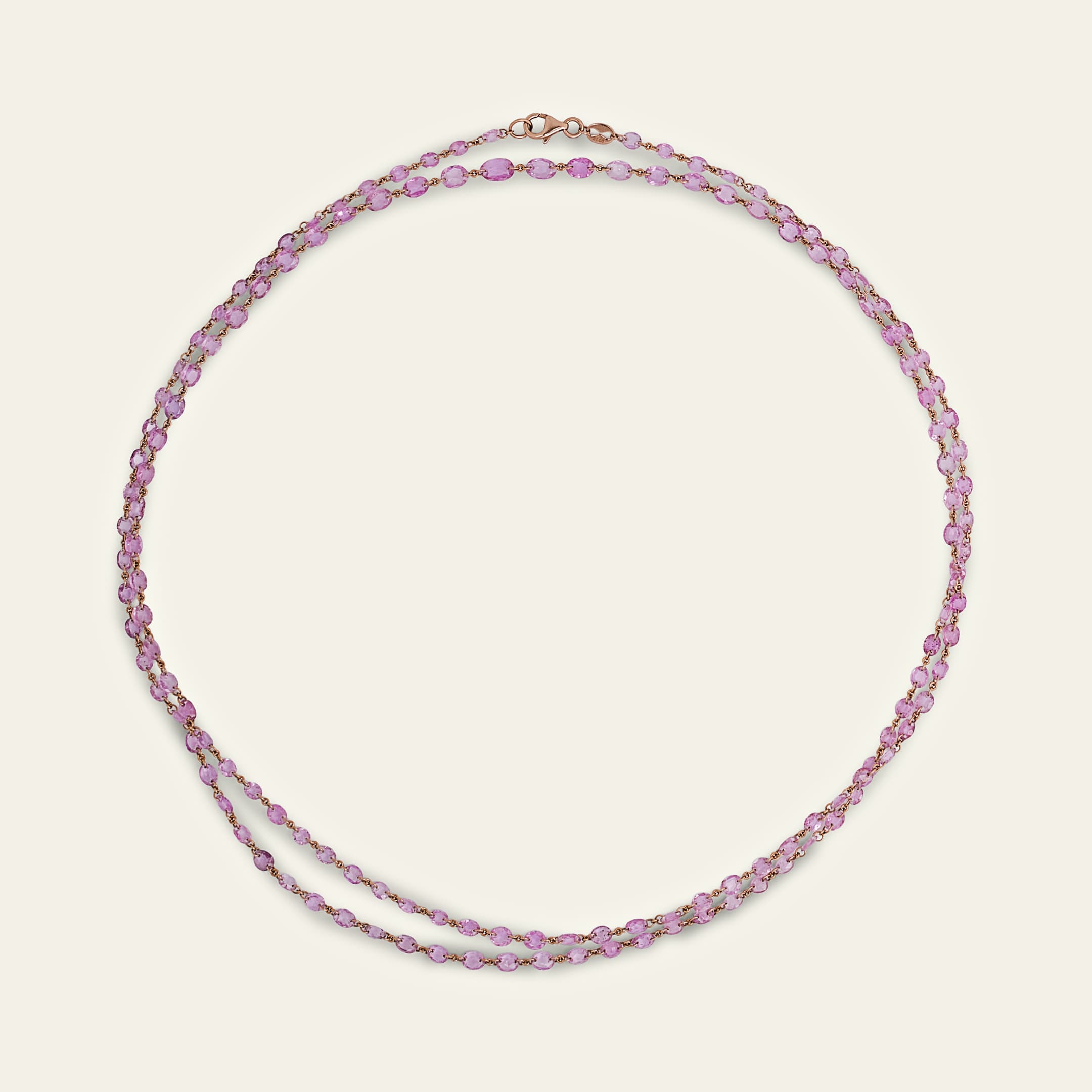 Pink Sapphire Layered Necklace
