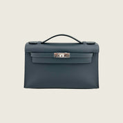 Hermès Pochette Kelly Mini Swift Leather H0 Gris Palladium Hardware