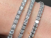 White Gold Bezel Set Diamond Bracelet