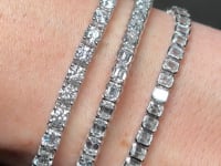 White Gold Bezel Set Diamond Bracelet