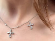 Custom Five Cross Diamond Necklace