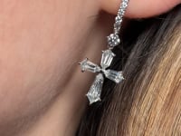 Custom Cross Dangling Earrings