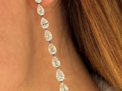 Pear-Shaped Diamond Drop Earrings