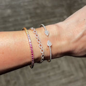 Rainbow Sapphire Stretchy Tennis Bracelet