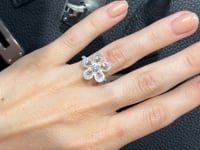 Diamond Forget-Me-Knot Ring in White Gold