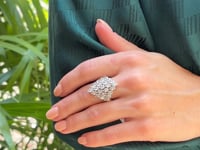 Pear Diamond Shield Ring