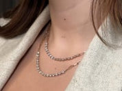 Pear-Shaped Diamond Paperclip Necklace