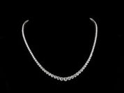 12 Carat Graduated Lab Grown Diamond Tennis Necklace