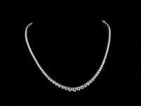 12 Carat Graduated Lab Grown Diamond Tennis Necklace