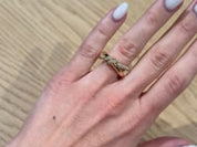Tiffany & Co. Knot Double Row Ring in Rose Gold with Diamonds 69683304