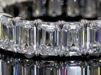 9.19 Carat Emerald Lab Grown Diamond Eternity Ring