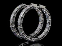 10.19 Carat Lab Grown Diamond Hoop Earrings
