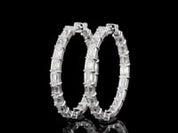 7.27 Carat Lab Grown Diamond Hoop Earrings
