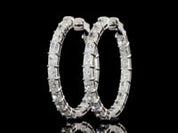 3.95 Carat Lab Grown Diamond Hoop Earrings