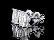 2.51 Carat Emerald Lab Grown Diamond Stud Earrings