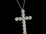 5.35 Carat Lab Grown Diamond Cross Necklace