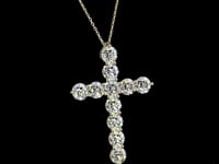 5.35 Carat Lab Grown Diamond Cross Necklace