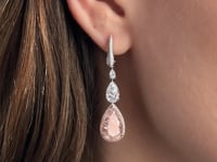 Light Pink Diamond Drop Earrings