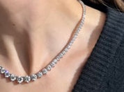Riviera 21 Carat Graduated Diamond Tennis Necklace